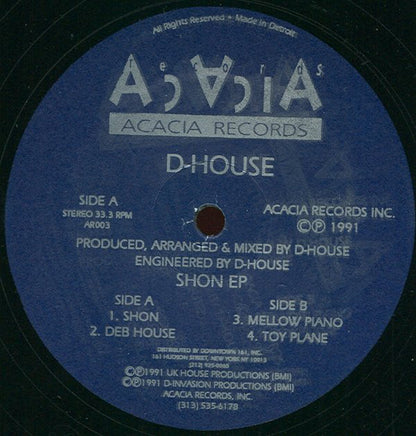 D-House : Shon EP (12", EP)