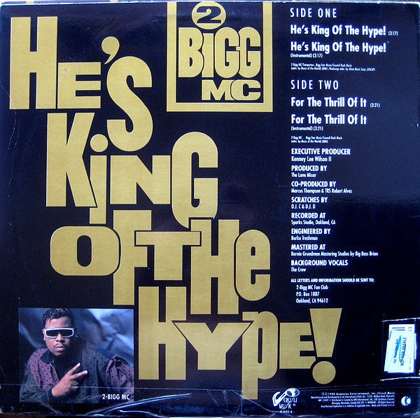 2 Bigg MC : He's King Of The Hype! (12", Single)