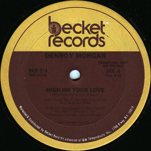 Denroy Morgan : High On Your Love (12", Single, Promo)