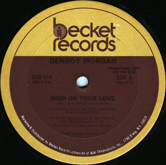 Denroy Morgan : High On Your Love (12", Single, Promo)