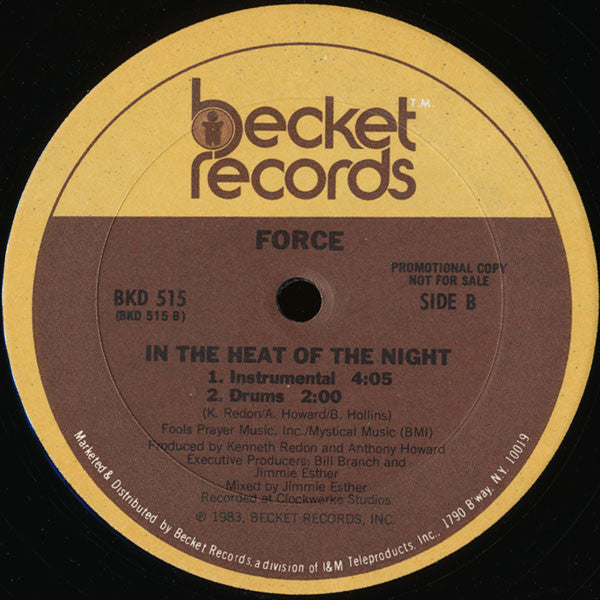 Force (4) : In The Heat Of The Night (12", Single, Promo)