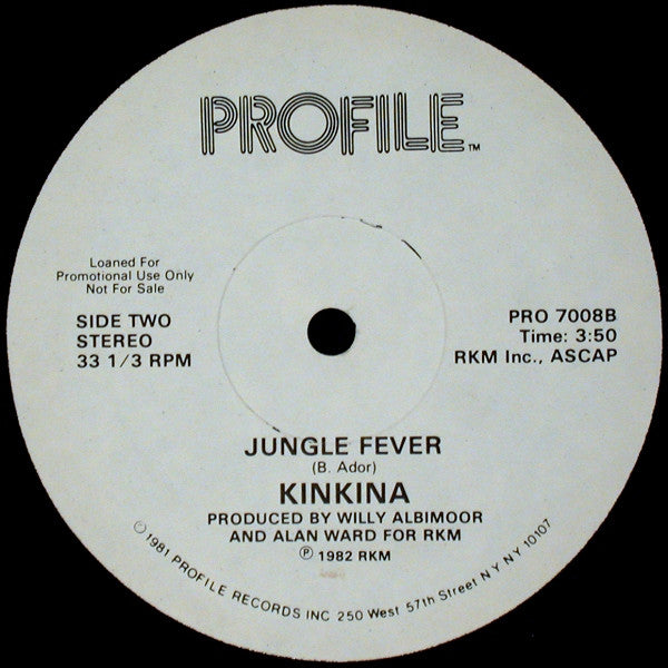 Kinkina : Jungle Fever (12", Promo)