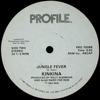 Kinkina : Jungle Fever (12", Promo)