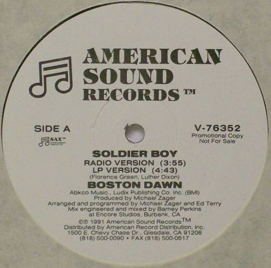 Boston Dawn : Soldier Boy (12", Promo)