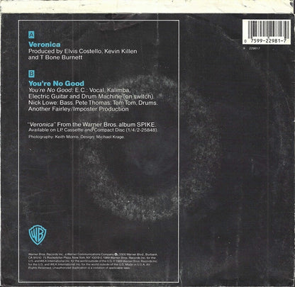 Elvis Costello : Veronica (7", Single, SRC)