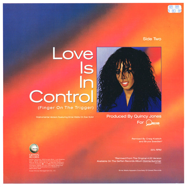 Donna Summer : Love Is In Control (Finger On The Trigger) (12", ARC)
