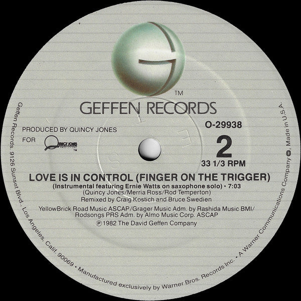 Donna Summer : Love Is In Control (Finger On The Trigger) (12", ARC)