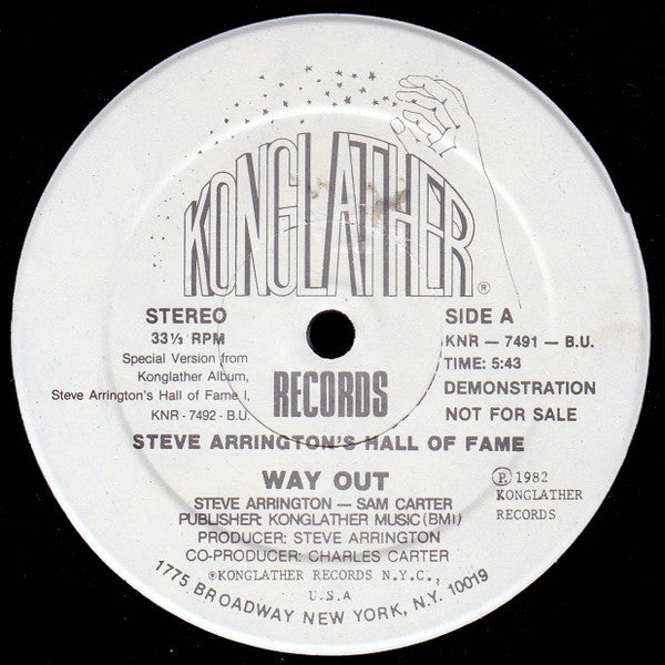 Steve Arrington's Hall Of Fame : Way Out (12", Promo)