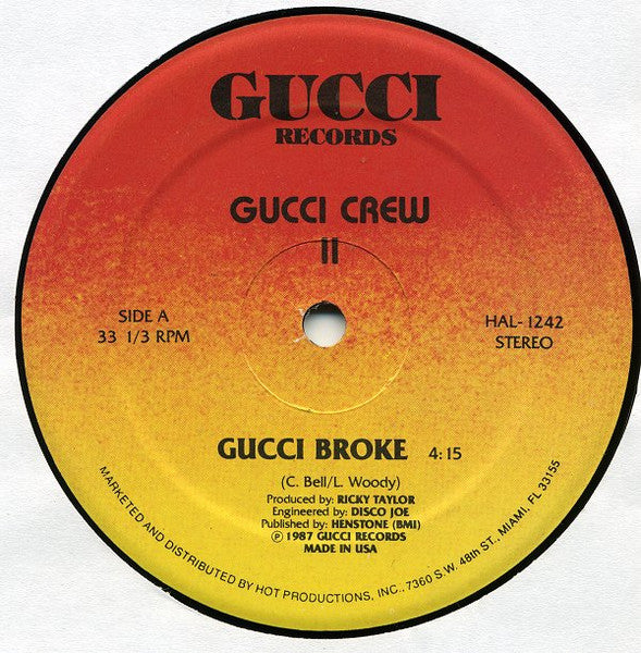 Gucci Crew II : Gucci Broke (12", Red)