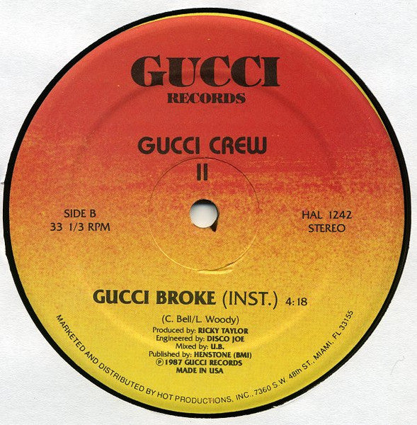 Gucci Crew II : Gucci Broke (12", Red)