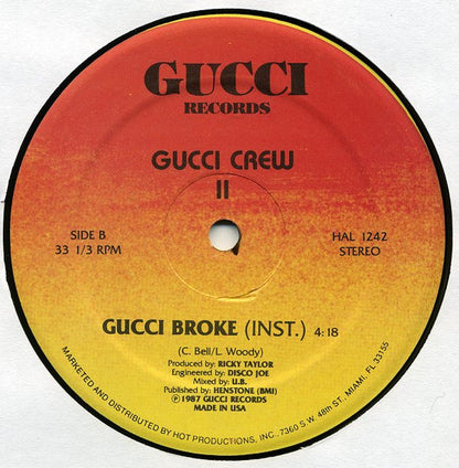 Gucci Crew II : Gucci Broke (12", Red)