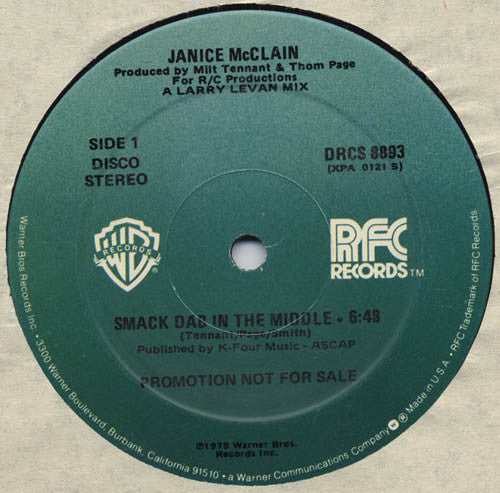 Janice McClain : Smack Dab In The Middle (12", Promo)