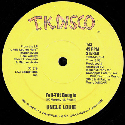 Uncle Louie : Full-Tilt Boogie / Sky High (12", PRC)
