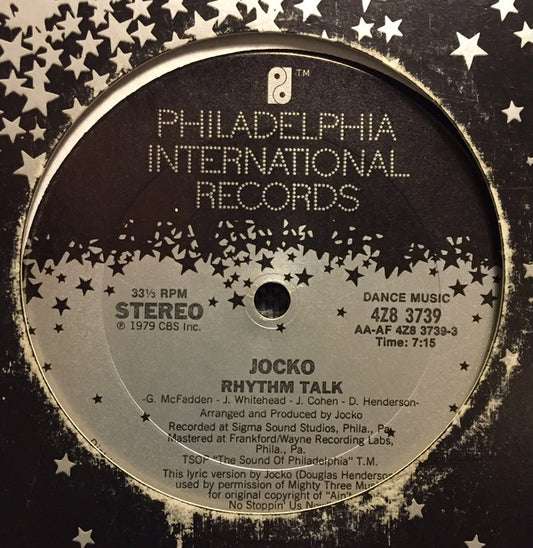 Jocko : Rhythm Talk (12", Single, San)