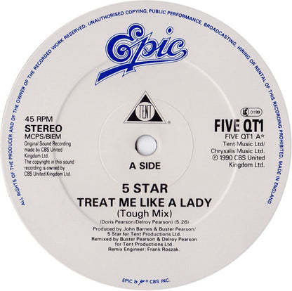 Five Star : Treat Me Like A Lady (Tough Mix) (12")
