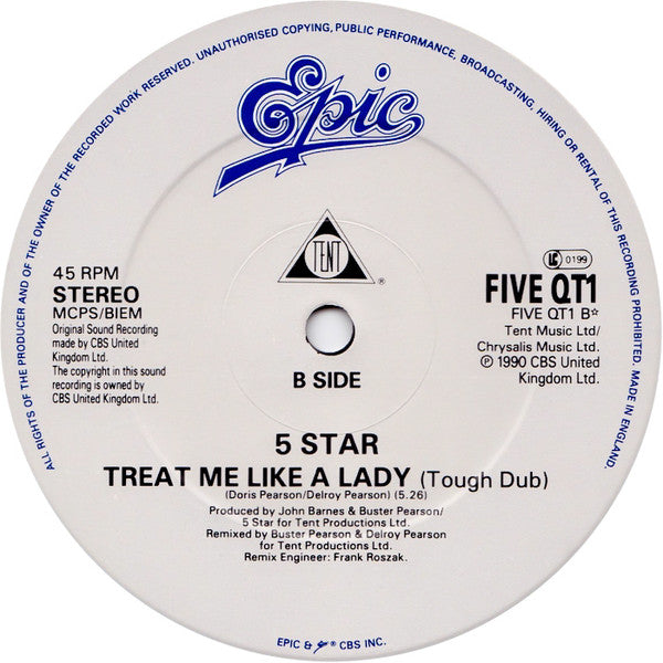 Five Star : Treat Me Like A Lady (Tough Mix) (12")