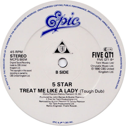 Five Star : Treat Me Like A Lady (Tough Mix) (12")