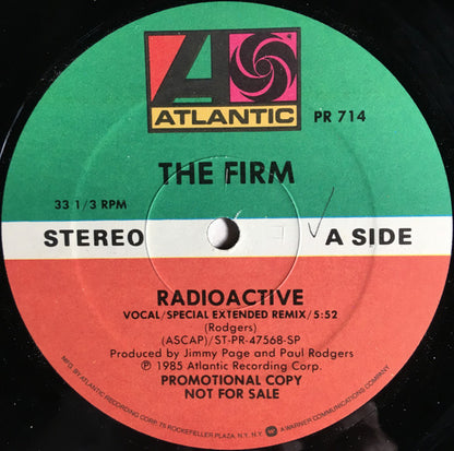 The Firm (7) : Radioactive (12", Promo, Gen)