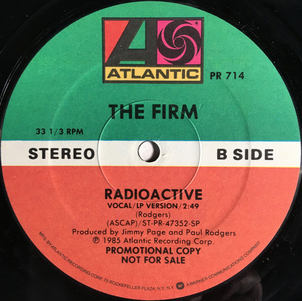 The Firm (7) : Radioactive (12", Promo, Gen)