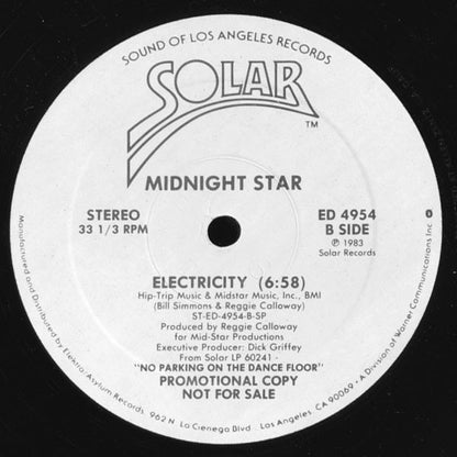 Midnight Star : No Parking (On The Dance Floor) (12", Promo)