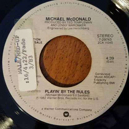 Michael McDonald : Playin' By The Rules (7", Mono, Promo)