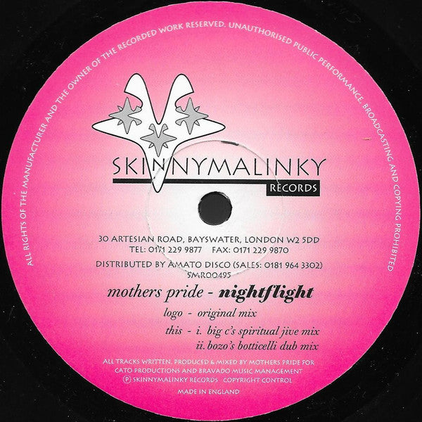 Mothers Pride* : Nightflight (12")