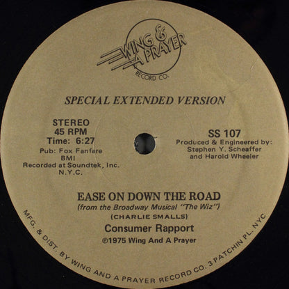 Consumer Rapport : Ease On Down The Road / Battle Hymn Of The Republic (12")