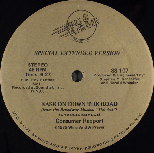 Consumer Rapport : Ease On Down The Road / Battle Hymn Of The Republic (12")