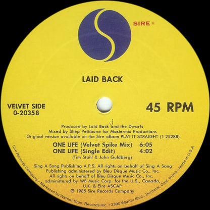 Laid Back : One Life / It's The Way You Do It (12", Maxi)