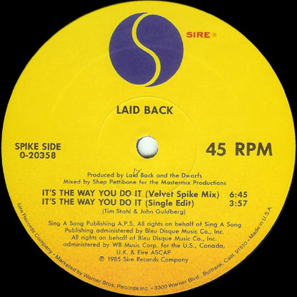 Laid Back : One Life / It's The Way You Do It (12", Maxi)