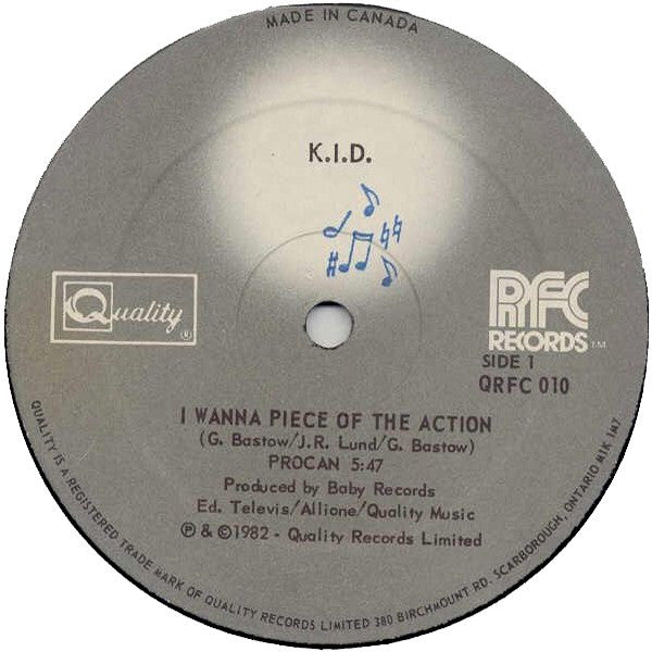 K.I.D. : I Wanna Piece Of The Action (12", Maxi)