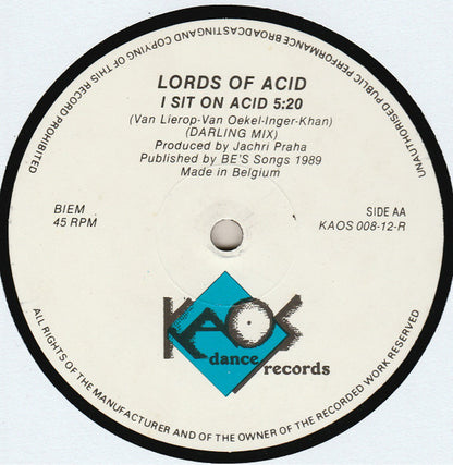 Lords Of Acid : I Sit On Acid (Hard Beat Remix) (12")