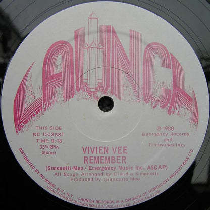Vivien Vee : Give Me A Break / Remember (12")