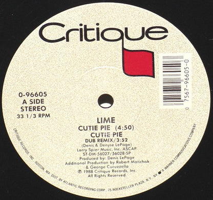 Lime (2) : Cutie Pie / Did You See That Girl (12", Single)