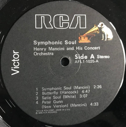 Henry Mancini And His Orchestra : Symphonic Soul (LP, Album, RE)