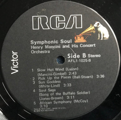 Henry Mancini And His Orchestra : Symphonic Soul (LP, Album, RE)