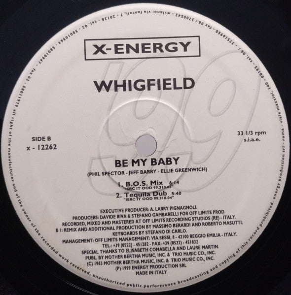 Whigfield : Be My Baby (12")