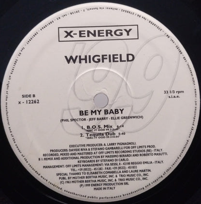 Whigfield : Be My Baby (12")