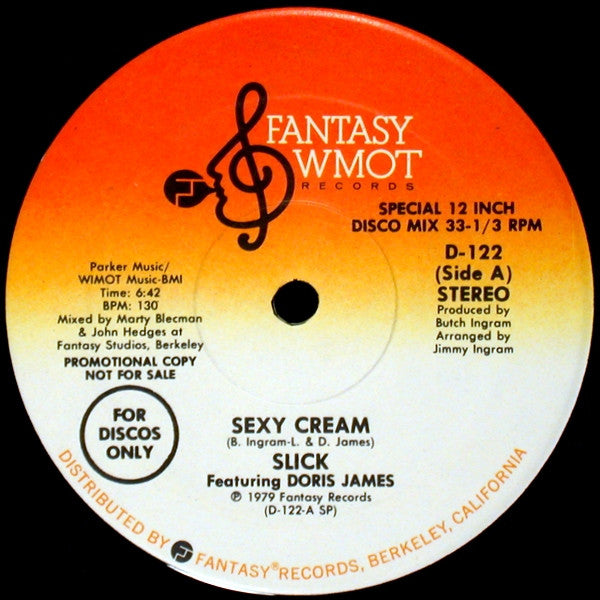 Slick (2) Featuring Doris James : Sexy Cream / The Whole World's Dancin' (12", Promo)