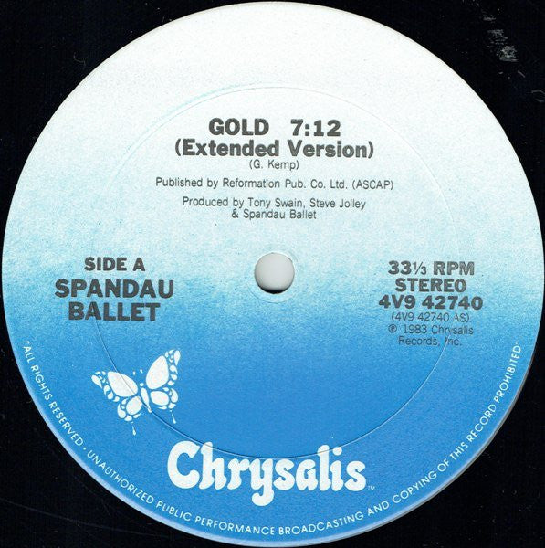 Spandau Ballet : Gold (Special Extended Remix) (12")