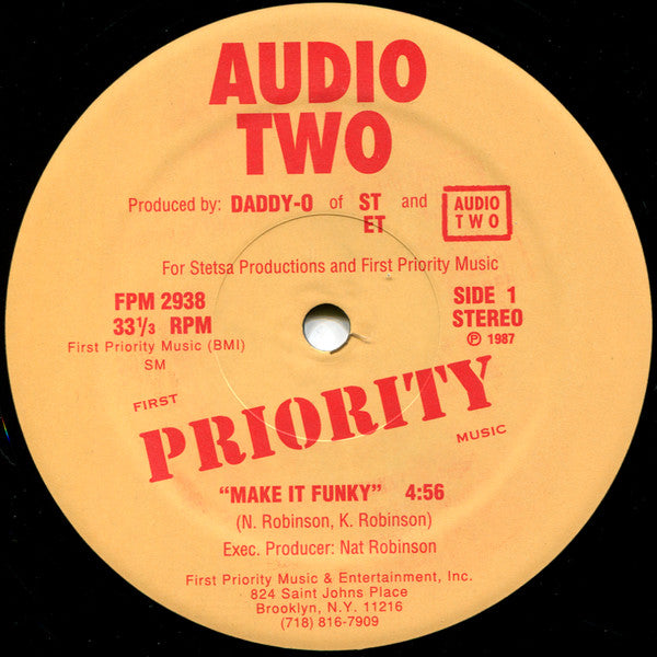 Audio Two : Make It Funky / Top Billin' (12", RE)