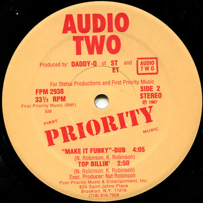 Audio Two : Make It Funky / Top Billin' (12", RE)
