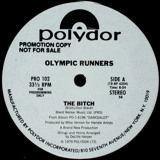 Olympic Runners : The Bitch (12", Promo)