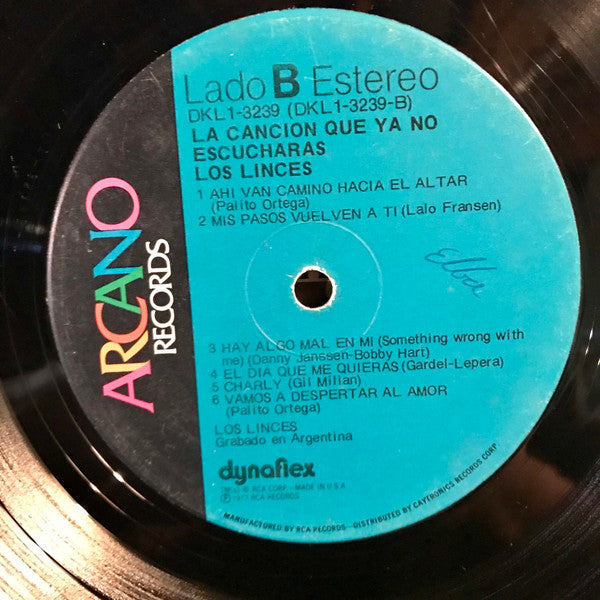 Los Linces : La Cancion Que Ya No Escucharas (LP, Album, dyn)