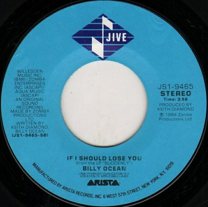 Billy Ocean : There'll Be Sad Songs (To Make You Cry) / If I Should Lose You (7", Single, Styrene)