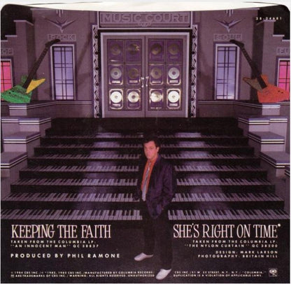 Billy Joel : Keeping The Faith (7", Single, Styrene, Pit)