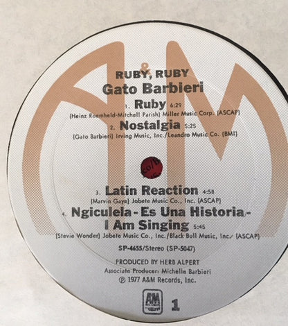 Gato Barbieri : Ruby, Ruby (LP)