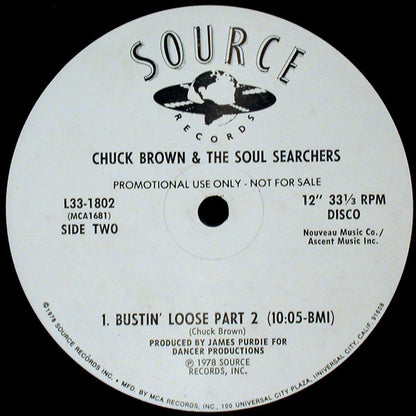 Chuck Brown & The Soul Searchers : Bustin' Loose (12", Promo)