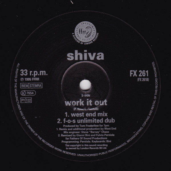 Shiva : Work It Out (12")