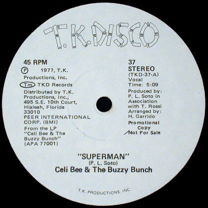 Celi Bee & The Buzzy Bunch : Superman / One Love (12", Promo)